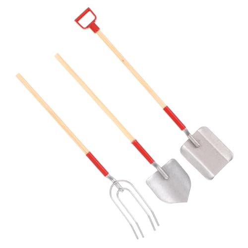 HONITANO 3 Stück Puppenhaus Hacke Hauswerkzeuge Schaufel Miniatur Werkzeug Für Garten Mini Gartenszenen Mini Zubehör Mini Gartenwerkzeug Gartenzubehör von HONITANO