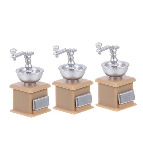 HONITANO 3 Stück Puppenhausgeräte Deko Mini-küchenkaffeemühle Puppenhauslieferungen Puppenhausszene Requisite Kaffeemaschine Mini House Kaffeemühle Acryl von HONITANO