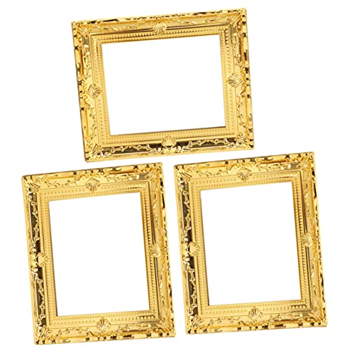 HONITANO 3 Stück Puppenhausrahmen für kinderspielzeug Children Toys Ornamente Toys for bildrahmen Puppenmöbelmodell interessanter Mini-Fotorahmen Plastik Golden HONITANO 3 Stück Puppenhausrahmen für kinderspielzeug Children Toys Ornamente Toys for bildrahmen Puppenmöbelmodell interessanter Mini-Fotorahmen Plastik Golden von HONITANO