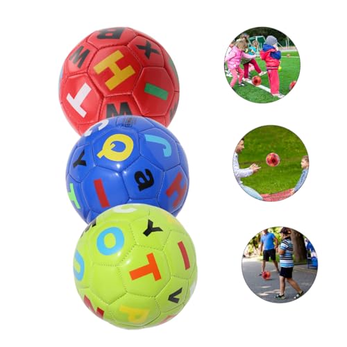 HONITANO 3 Stück Teiliges Aufblasbares Soccerball aus Robustem PVC Leichter Kleiner Fußball für Jungen und Mädchen Strapazierfähiges Fingerfertigkeit und Eltern Junge Zufällige Farbe von HONITANO