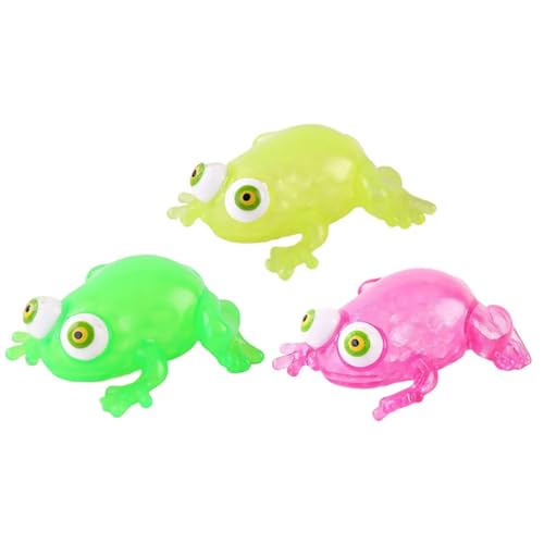 HONITANO 3 Stück Teiliges Frosch Form Stressspielzeug Langlebig und Flexibel Lustiges Zappelspielzeug für Stressabbau und Entspannendes Kreatives Anti Stress Fidget Toy von HONITANO