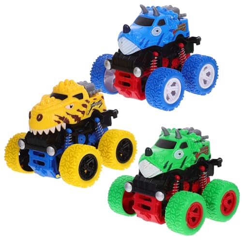 HONITANO 3 Stück Teiliges Inertia Offroad Autos Push and Go Geländewagen ohne Batterie für Drinnen und Draußen Neugier und Spielerischem Lernen von HONITANO