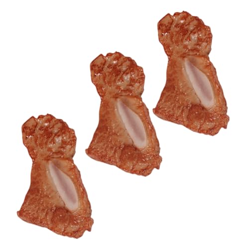 HONITANO 3 Stück Teiliges Künstliches Rinderrippenmodell aus PVC Lebensechte Fleischdekoration Realistische Fake Meat Ribs Langlebige Deko für Fotografie Laden und Küchendekor von HONITANO