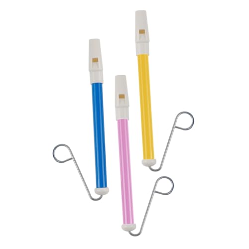 HONITANO 3 Stück Teiliges Push Pull Flöten für Interessante Schiebepfeife Musikspielzeug Gelb und Blau Kreativität und Koordination von HONITANO