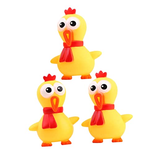 HONITANO 3 Stück Teiliges Quietschhuhn aus Elastischem Robustes Kauspielzeug für Hunde Stressabbauendes Squeeze Leicht Tragbar für Haustiere und Interaktives Spiel HONITANO 3 Stück Teiliges Quietschhuhn aus Elastischem Robustes Kauspielzeug für Hunde Stressabbauendes Squeeze Leicht Tragbar für Haustiere und Interaktives Spiel von HONITANO