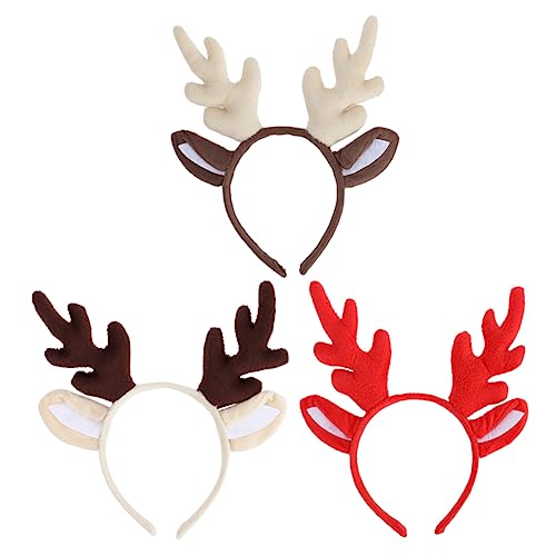 HONITANO 3 Stück Teiliges Weihnachts Rentiergeweih Haarreif mit Weichen Ohren Bequeme Stirnbänder für Party Vielseitiges Xmas Kostüm Accessoire für Festliche Foto Requisiten HONITANO 3 Stück Teiliges Weihnachts Rentiergeweih Haarreif mit Weichen Ohren Bequeme Stirnbänder für Party Vielseitiges Xmas Kostüm Accessoire für Festliche Foto Requisiten von HONITANO