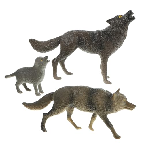 HONITANO 3 Stück Teiliges Wolf Figuren aus Plastik Realistische Wildtier Deko Handgefertigte Wolf Modell Sammlung Naturgetreue Tierfiguren für Tisch und Büro Langlebige Wildlife Ornamente HONITANO 3 Stück Teiliges Wolf Figuren aus Plastik Realistische Wildtier Deko Handgefertigte Wolf Modell Sammlung Naturgetreue Tierfiguren für Tisch und Büro Langlebige Wildlife Ornamente von HONITANO