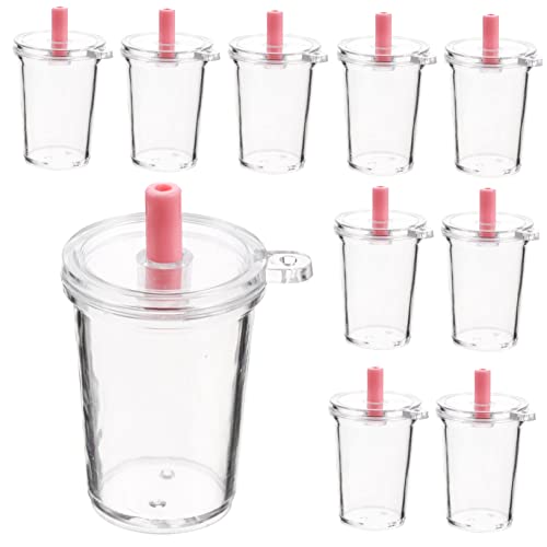 HONITANO 30 Stück Shiwan Plastikbecher Halskettenzauber Trinkbecher-anhänger Anhänger in Becherform Anhänger Zum Aufhängen Von Halsketten Mini-flaschenanhänger DIY Charme Wiederverwendbar von HONITANO