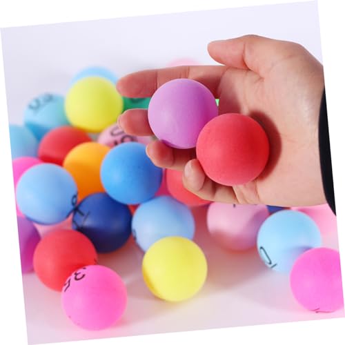 HONITANO 30 Stück Teiliges Farbige Kunststoff Lotteriekugeln mit Zahlen Wiederverwendbare Langlebige Nummern Bälle für Partys Tombola Gewinnspiele und Veranstaltungen von HONITANO