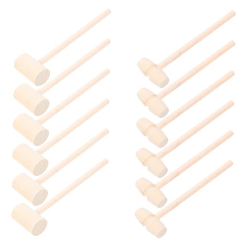 HONITANO 30 Stück Teiliges Mini Holzhammer Holzklöppel Montessori Holzspielzeug für Kreative Rhythmusförderung und Feinmotorik Natürlicher Holzwerkstoff Sicher und Langlebig von HONITANO