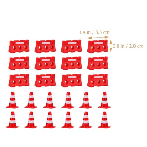 HONITANO 30 Stück Teiliges Mini Verkehrsschilder Spielset mit Roten Leitkegeln Zäunen und Gelben Absperrbehältern Pädagogisches Verkehrsspielzeug für Verkehrssicherheit und HONITANO 30 Stück Teiliges Mini Verkehrsschilder Spielset mit Roten Leitkegeln Zäunen und Gelben Absperrbehältern Pädagogisches Verkehrsspielzeug für Verkehrssicherheit und von HONITANO