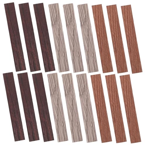 HONITANO 30 Stück Teiliges Miniatur Holzfußboden Langlebige Ineinandergreifende Puppenhaus Bodenpaneele mit Realistischem Holzmaserungsdesign für Miniaturhäuser und Bastelprojekte von HONITANO