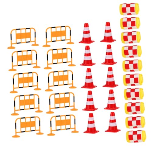 HONITANO 30 Stück Teiliges Verkehrszeichen Spielset für Miniatur Verkehrsbarrieren aus Leicht und Tragbar mit Roten Pylonen Orangen Absperrungen und Gelben Schutzbehältern Fördert HONITANO 30 Stück Teiliges Verkehrszeichen Spielset für Miniatur Verkehrsbarrieren aus Leicht und Tragbar mit Roten Pylonen Orangen Absperrungen und Gelben Schutzbehältern Fördert von HONITANO