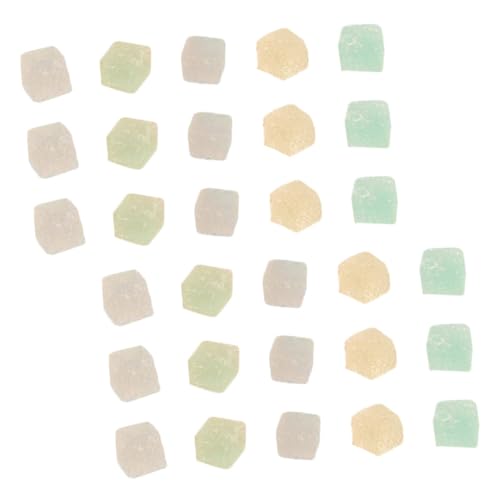 HONITANO 30Stücke Künstliche Würfelzuckeranhänger Gemischten Farben Leuchtende Dekoration für DIY Projekte und Wohnaccessoires für Bastel Enthusiasten von HONITANO