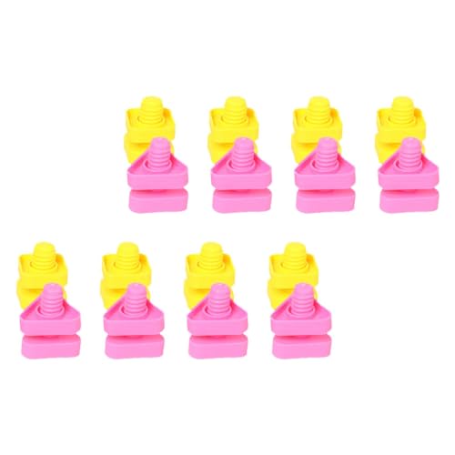 HONITANO 32 Paar Schrauben Zum Zusammenbauen Von Bausteinen Für Kleinkinder Bolzen Kinderspielzeug Passungsspielzeug Passendes Puzzle Schraubenmutter Therapie von HONITANO