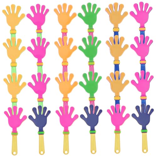 HONITANO 36 Stück Teiliges Kleine Bunte Klatschhände aus Kunststoff Laute Cheerleader Requisiten für Partyspiele und Sportveranstaltungen Handliche Lärmmacher für Mädchen Zufällige Farbe HONITANO 36 Stück Teiliges Kleine Bunte Klatschhände aus Kunststoff Laute Cheerleader Requisiten für Partyspiele und Sportveranstaltungen Handliche Lärmmacher für Mädchen Zufällige Farbe von HONITANO