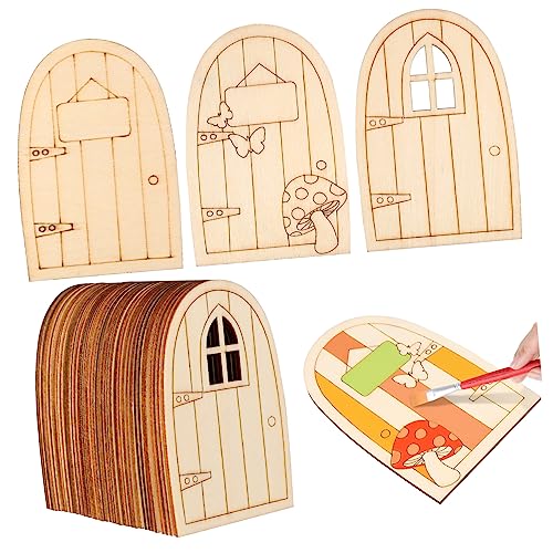 HONITANO 36Stücke Teiliges Mini Tür aus Holz für Garten Dekoration Kreative Feentüren für Bastelprojekte und Miniaturbäume Ornament für Süßes und Kunsthandwerk HONITANO 36Stücke Teiliges Mini Tür aus Holz für Garten Dekoration Kreative Feentüren für Bastelprojekte und Miniaturbäume Ornament für Süßes und Kunsthandwerk von HONITANO