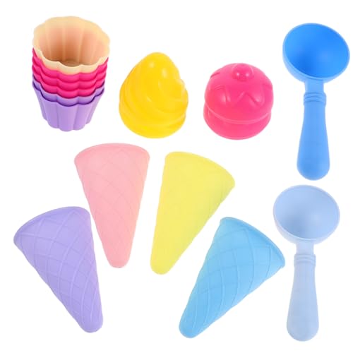 HONITANO 3Er-Set EIS EIS Spielset Eiscreme-Sandspielzeug Eiskegelschaufelspielzeuge sommerliches Strandspielzeug - Eisformen aus Sandformen von HONITANO