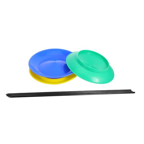 HONITANO 3Er Set Jonglier Drehteller Zirkus Performance Requisite Drehscheibe Schwenkplatte Zirkus Jonglierteller Modeteller Sensorische Tabletts Für Kleinkinder Jonglierteller von HONITANO