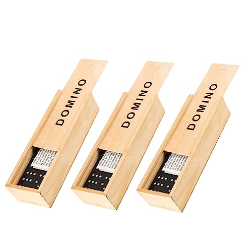 HONITANO 3Sätze Holz Domino Set Interaktives Lernspielzeug aus Hochwertigen Holzbausteinen für Klassisches Brettspiel für Stundenlangen Familienspaß und Langlebig HONITANO 3Sätze Holz Domino Set Interaktives Lernspielzeug aus Hochwertigen Holzbausteinen für Klassisches Brettspiel für Stundenlangen Familienspaß und Langlebig von HONITANO
