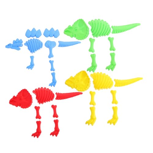 HONITANO 4 Sätze Teiliges Dinosaurier Sandspielzeug für Leichtes Realistisch Geformtes Strand und Sandkasten aus Hochwertigem Kunststoff Fördert Kreativität und Motorische Fähigkeiten von HONITANO
