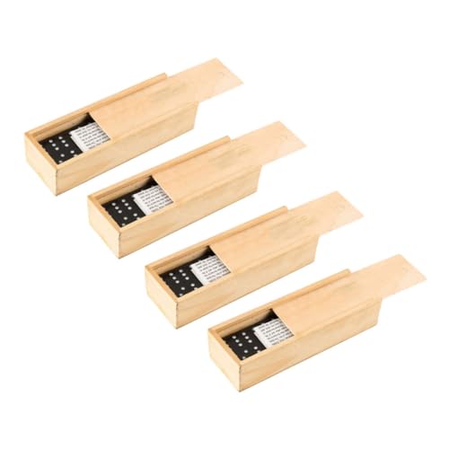 HONITANO 4 Sätze Teiliges Domino Spiel aus Holz Lustiges Familienspiel mit Schwarzen Domino Aufbewahrungsbox Fördert Kommunikation und Spielspaß Drinnen und Draußen HONITANO 4 Sätze Teiliges Domino Spiel aus Holz Lustiges Familienspiel mit Schwarzen Domino Aufbewahrungsbox Fördert Kommunikation und Spielspaß Drinnen und Draußen von HONITANO