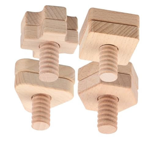 HONITANO 4 Sätze Teiliges Geometrisches Schraubspielzeug aus Holz Robust und Bruchsicher mit Kinderfreundlichen Formen für Spielerisches Lernen Formenerkennung bei Kleinkindern HONITANO 4 Sätze Teiliges Geometrisches Schraubspielzeug aus Holz Robust und Bruchsicher mit Kinderfreundlichen Formen für Spielerisches Lernen Formenerkennung bei Kleinkindern von HONITANO