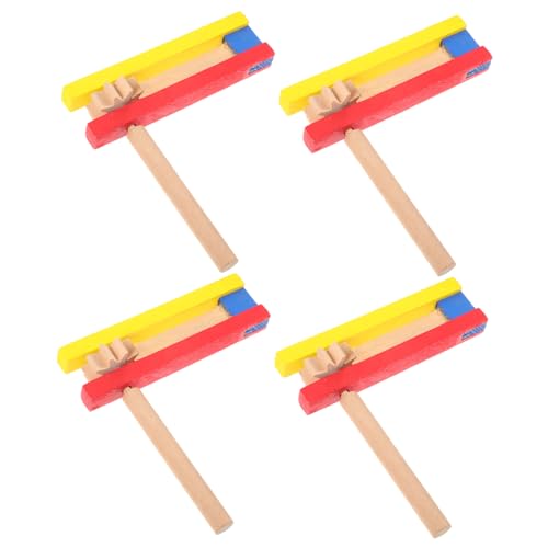 HONITANO 4 Stck Teiliges Holz Kastagnetten mit Langem Griff Pädagogisches Percussion Instrument für Ergonomisch Geformt Sicher und Komfortabel Fördert Hand Auge Koordination und HONITANO 4 Stck Teiliges Holz Kastagnetten mit Langem Griff Pädagogisches Percussion Instrument für Ergonomisch Geformt Sicher und Komfortabel Fördert Hand Auge Koordination und von HONITANO