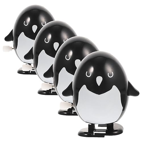 HONITANO 4 Stück Clockwork Penguin - adventsgeschenke funnytoys spielset Prank Wind-up Cartoon-Aufwickelspielzeug interessante Uhrwerkspielzeuge Plastik von HONITANO