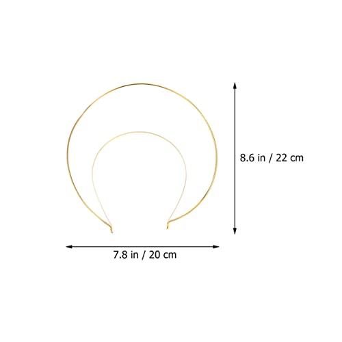 HONITANO 4 Stück Elegantes Goldenes Haarband aus Robustem Eisen DIY Doppelter Kronen haarschmuck für Damen Leichtes Party haarreif Accessoire mit Stilvollem Heiligenschein design von HONITANO