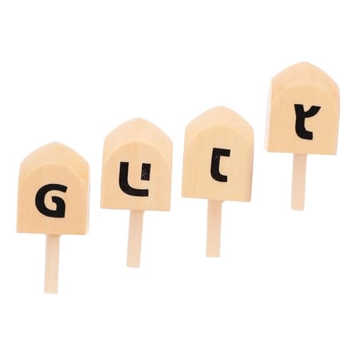 HONITANO 4 Stück Hanukkah Holzdreidel mit Glatter Oberfläche zum Bemalen Kulturell Bedeutendes Holzspielzeug für Erwachsene Verschiedene für DIY Dekor und Familienfeiern HONITANO 4 Stück Hanukkah Holzdreidel mit Glatter Oberfläche zum Bemalen Kulturell Bedeutendes Holzspielzeug für Erwachsene Verschiedene für DIY Dekor und Familienfeiern von HONITANO