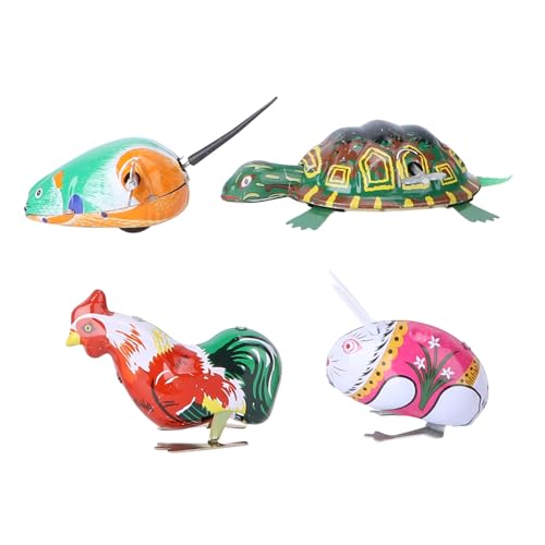 HONITANO 4 Stück Klassisches Aufziehspielzeug aus Eisenblech Teilig Umweltfreundliche Tiere Sicher für Fördert Geschicklichkeit und Eltern Junge Mädchen Kommunikation Energiesparend ohne HONITANO 4 Stück Klassisches Aufziehspielzeug aus Eisenblech Teilig Umweltfreundliche Tiere Sicher für Fördert Geschicklichkeit und Eltern Junge Mädchen Kommunikation Energiesparend ohne von HONITANO