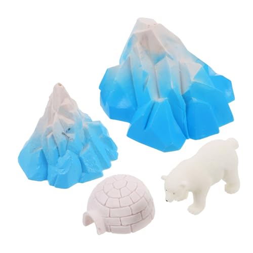 HONITANO 4 Stück Mini Igloo Modell Realistische Arktische Eislandschaft mit Weißem Bär Figuren Detailgetreue Schneehäuser Miniatur für Puppenhaus Schreibtisch Diorama Dekoration HONITANO 4 Stück Mini Igloo Modell Realistische Arktische Eislandschaft mit Weißem Bär Figuren Detailgetreue Schneehäuser Miniatur für Puppenhaus Schreibtisch Diorama Dekoration von HONITANO