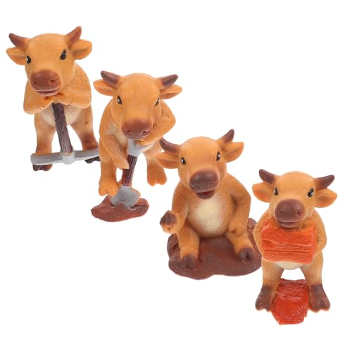 HONITANO 4 Stück Miniatur Kuh Modell Teiliges aus Hochwertigem Detailgetreue Kleine Kuh Figuren für Dekoration Miniaturgärten Terrarien und Schreibtisch Leichtes Niedliches Nutztiere HONITANO 4 Stück Miniatur Kuh Modell Teiliges aus Hochwertigem Detailgetreue Kleine Kuh Figuren für Dekoration Miniaturgärten Terrarien und Schreibtisch Leichtes Niedliches Nutztiere von HONITANO