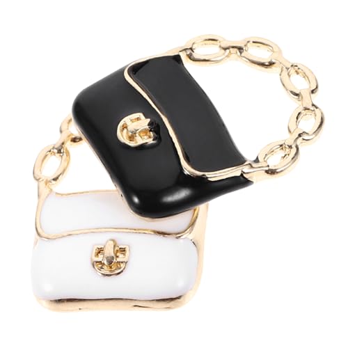 HONITANO 4 Stück Miniatur-Puppen-Kettentasche umhängebeutel Schultertasche Puppenhaus Dekorationszubehör Micro mockin Miniaturen Mädchen Mini-Taschenmodelle Mini-Taschen-Ornamente Legierung von HONITANO