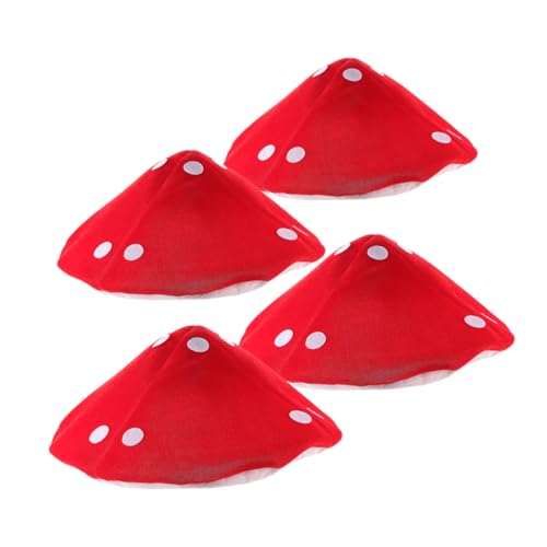 HONITANO Pilz-kopfbedeckungsset – 4-teiliges Party-set Für Kinder Geburtstagshut in Großpackung Mit Lustigem Design von HONITANO