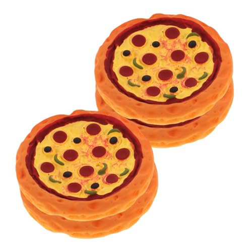 HONITANO 4stücke Miniatur Pizza Realistische Puppenhaus Dekoration Detaillierte Nachbildung Für Miniaturszenen Und Kreative Layouts Für DIY Projekte Und Spielzeug von HONITANO