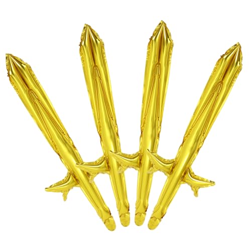 HONITANO 4 Stück Teiliges Aufblasbares Piratenschwert Piratenparty Zubehör Halloween Cosplay Pool Party Dekoration Leicht Tragbar von HONITANO