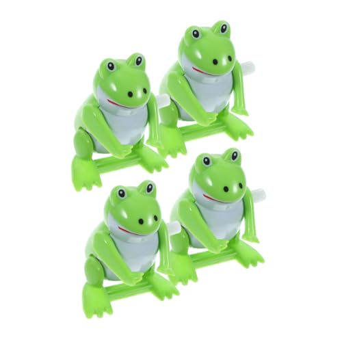 HONITANO 4 Stück Teiliges Aufziehspielzeug Frosch Kleine Hüpfende Froschfiguren für Kindergeburtstag Party Mitgebsel Niedliche Deko Spielerisch Motorische von HONITANO
