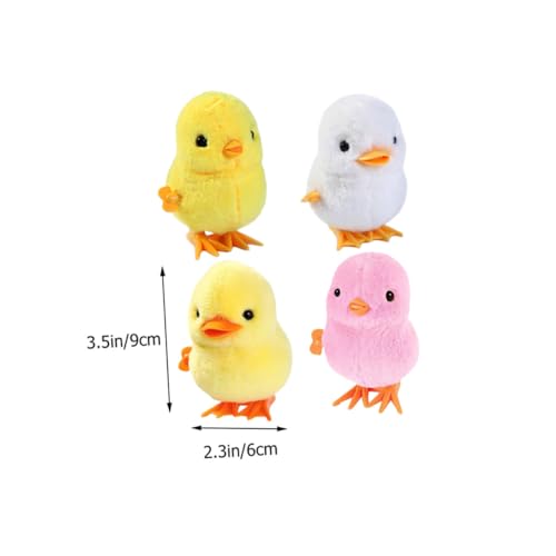 HONITANO 4 Stück Teiliges Aufziehspielzeug Hüpfendes Küken und Ente Wind up Toy für Jungen Mädchen Party Geschenk Motorischer Fähigkeiten von HONITANO