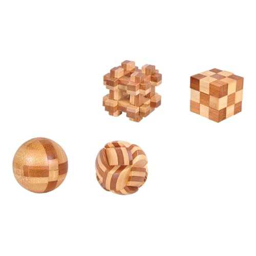 HONITANO 4 Stück Teiliges Bambus Puzzle Kongming Lock Gehirntrainer Holzrätsel Kreatives Denkspiel Fördert und Konzentration Für Jugendliche und Erwachsene HONITANO 4 Stück Teiliges Bambus Puzzle Kongming Lock Gehirntrainer Holzrätsel Kreatives Denkspiel Fördert und Konzentration Für Jugendliche und Erwachsene von HONITANO