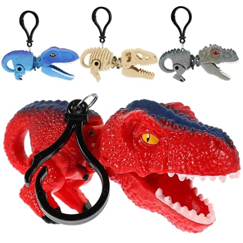 HONITANO 4 Stück Teiliges Dinosaurier Schlüsselanhänger Lustige Schlüsselanhänger Dekorative Rucksack Anhänger Leichte Tragbare Dino Clips als Taschen und HONITANO 4 Stück Teiliges Dinosaurier Schlüsselanhänger Lustige Schlüsselanhänger Dekorative Rucksack Anhänger Leichte Tragbare Dino Clips als Taschen und von HONITANO