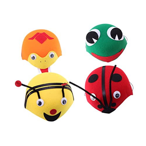 HONITANO 4 Stück Teiliges Elastische Tiermützen aus Atmungsaktivem Vliesstoff Kreative Kopfbedeckungen für Kinderparty Kindergarten Halloween und Geburtstagsfeier Hautfreundlich und HONITANO 4 Stück Teiliges Elastische Tiermützen aus Atmungsaktivem Vliesstoff Kreative Kopfbedeckungen für Kinderparty Kindergarten Halloween und Geburtstagsfeier Hautfreundlich und von HONITANO
