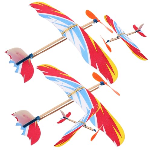 HONITANO 4 Stück Teiliges Flugzeugspielzeug aus Flexiblem Langlebigem Leichter Wurfgleiter mit Verbessertem Flügelheck für Praktische Fähigkeiten Handwerkliche Kreativität und Sensorische von HONITANO