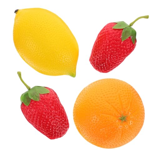 HONITANO 4 Stück Teiliges Frucht Shaker Musikinstrument aus Robustem Kunststoff Kindgerechte Percussion spielzeuge in Realistischen Obstformen Orange Zitrone Erdbeere Fördert HONITANO 4 Stück Teiliges Frucht Shaker Musikinstrument aus Robustem Kunststoff Kindgerechte Percussion spielzeuge in Realistischen Obstformen Orange Zitrone Erdbeere Fördert von HONITANO