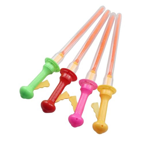 HONITANO 4 Stück Teiliges Große Bubble Wands Outdoor Bunte Tragbare Seifenblasenstäbe aus Kindersicherem für Sommeraktivitäten und Partys Zufällige Farbe von HONITANO