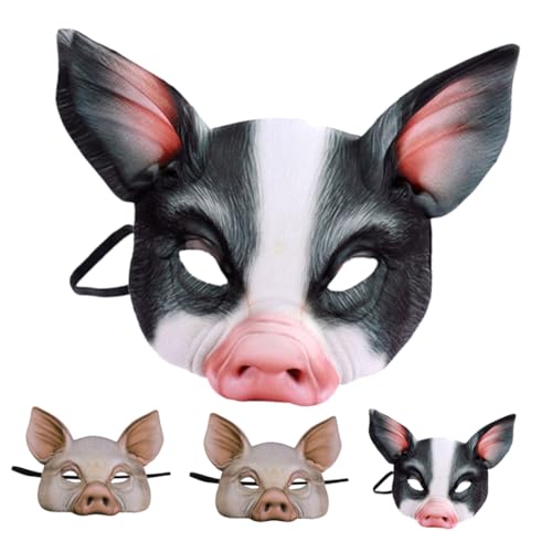 HONITANO 4 Stück Teiliges Halbgesichts-pig-masken aus Leichtem Material Atmungsaktiv und Bequem Auffälliges Design für Karneval Halloween Kostümparty und Cosplay-events HONITANO 4 Stück Teiliges Halbgesichts-pig-masken aus Leichtem Material Atmungsaktiv und Bequem Auffälliges Design für Karneval Halloween Kostümparty und Cosplay-events von HONITANO
