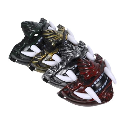 HONITANO 4 Stück Teiliges Japanisches Hannya Cosplay Masken Bunte Halloween mit Dämonengesicht und Reißzähnen Dekorative und Bequeme Performance für Damen und Herren HONITANO 4 Stück Teiliges Japanisches Hannya Cosplay Masken Bunte Halloween mit Dämonengesicht und Reißzähnen Dekorative und Bequeme Performance für Damen und Herren von HONITANO
