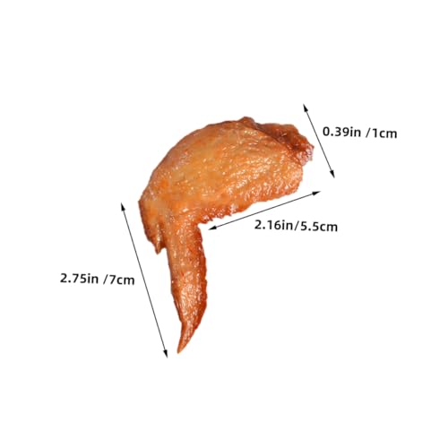 HONITANO 4 Stück Teiliges Künstliche Gebratene Hähnchenflügel aus PVC Lebensechte Food Display Modelle Realistische Küchen Dekoration und Restaurant Schaufenster Ornamente von HONITANO