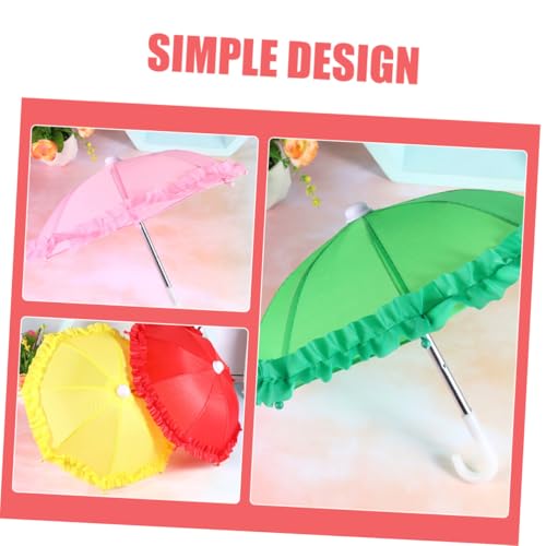HONITANO 4 Stück Teiliges Mini Puppenschirm Farbige Regenschirme mit Spitzenrand Dekorative Miniatur Schirmmodelle für Puppenhaus Kinderfreundliche Mini Deko Accessoires HONITANO 4 Stück Teiliges Mini Puppenschirm Farbige Regenschirme mit Spitzenrand Dekorative Miniatur Schirmmodelle für Puppenhaus Kinderfreundliche Mini Deko Accessoires von HONITANO